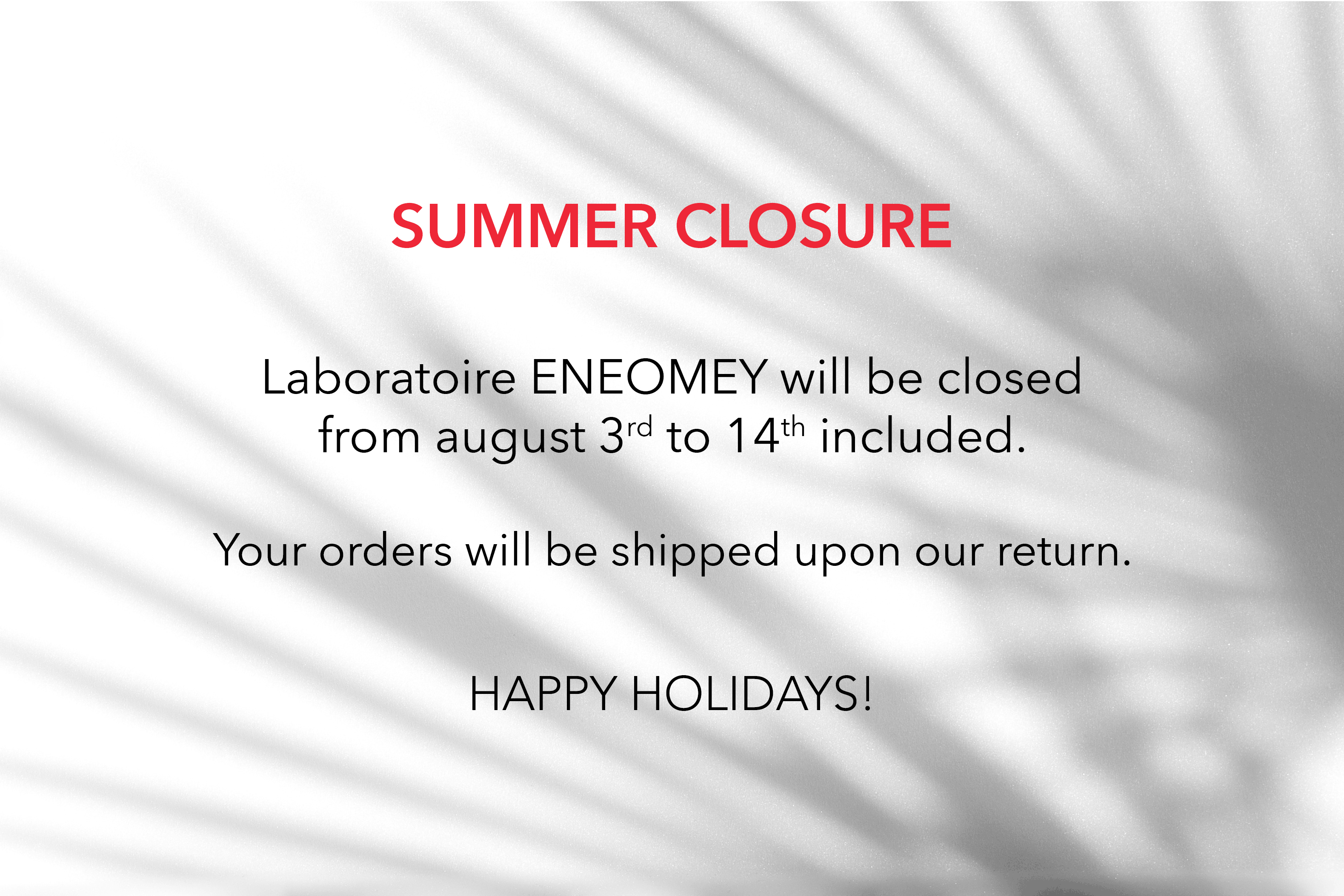 summer closure